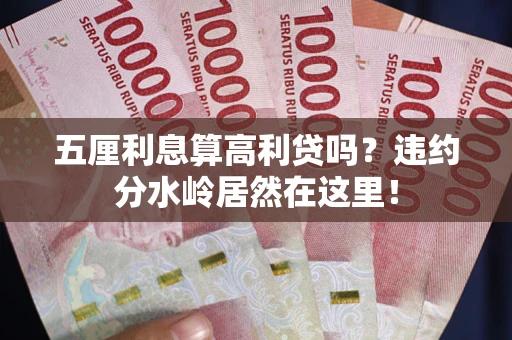 武汉五厘利息算高利贷吗？违约分水岭居然在这里！