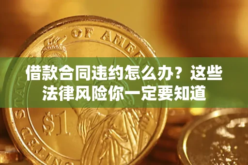 武汉借款合同违约怎么办？这些法律风险你一定要知道
