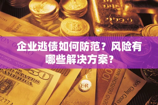 武汉企业逃债如何防范？风险有哪些解决方案？