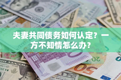 武汉夫妻共同债务如何认定？一方不知情怎么办？