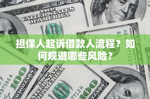 武汉担保人起诉借款人流程？如何规避哪些风险？