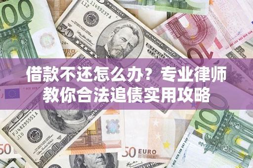 武汉借款不还怎么办？专业律师教你合法追债实用攻略