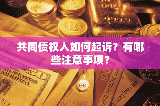武汉共同债权人如何起诉？有哪些注意事项？