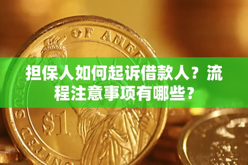 武汉担保人如何起诉借款人？流程注意事项有哪些？